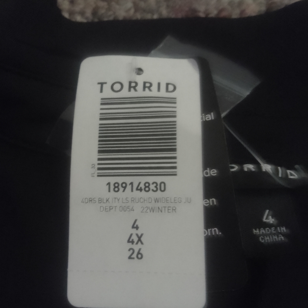 NWOT Torrid Jumpsuit Black size 26